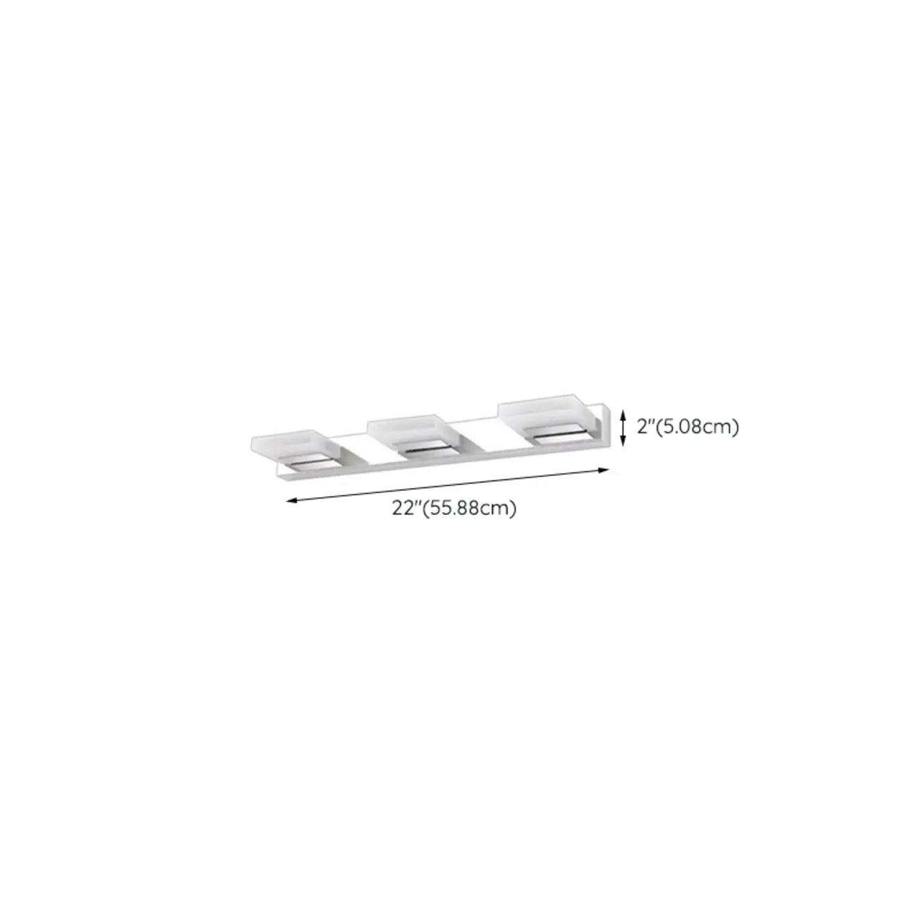 Applique murale minimaliste argentée à 3 lumières en acier inoxydable pour salle de bain