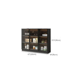 Buffet moderne en bois noir avec portes vitrées