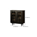Buffet médiéval en bois noir avec étagères