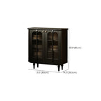 Buffet médiéval en bois noir avec étagères