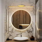 Applique murale moderne à miroir LED doré avec variateur intégré