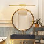 Applique murale moderne à miroir LED doré avec variateur intégré