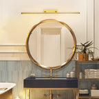 Applique murale moderne à miroir LED doré avec variateur intégré