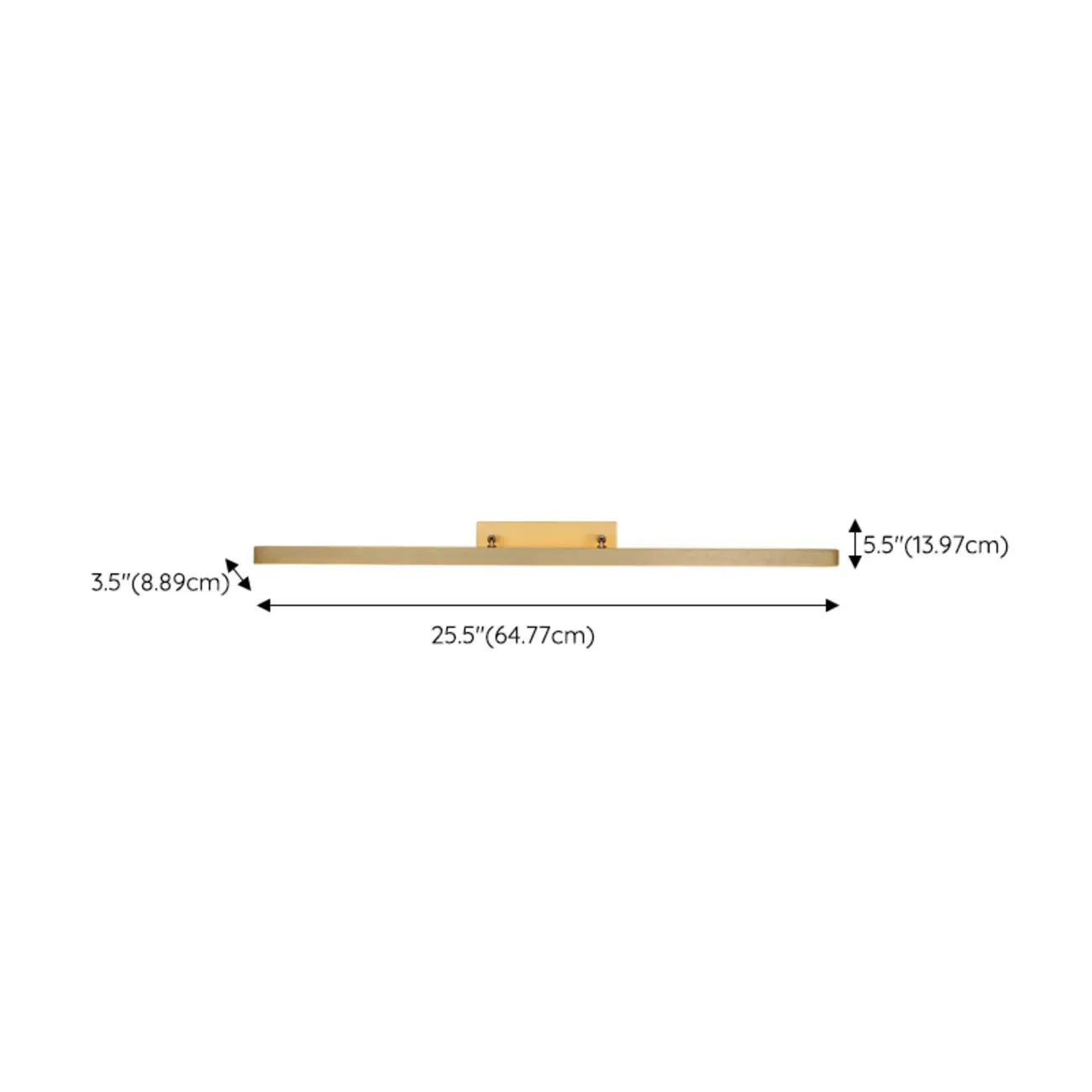 Applique murale moderne à miroir LED doré avec variateur intégré