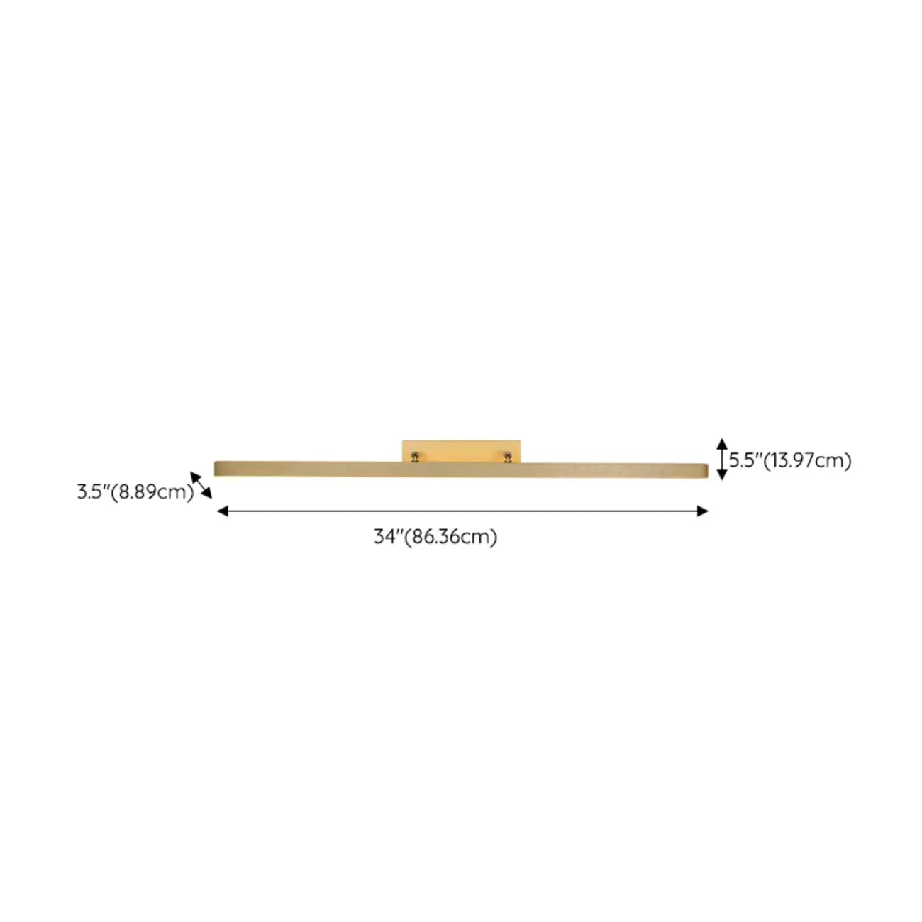 Applique murale moderne à miroir LED doré avec variateur intégré