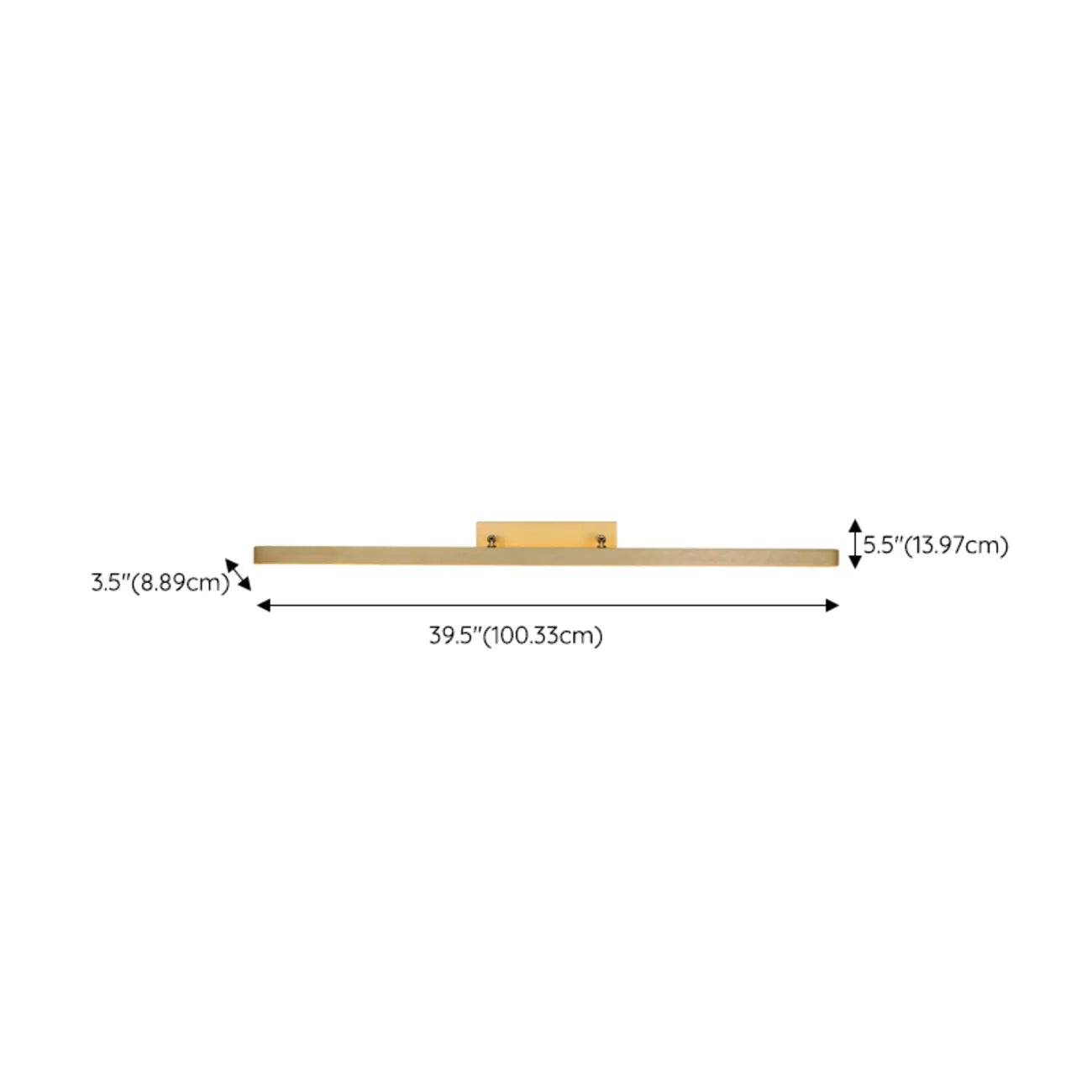 Applique murale moderne à miroir LED doré avec variateur intégré