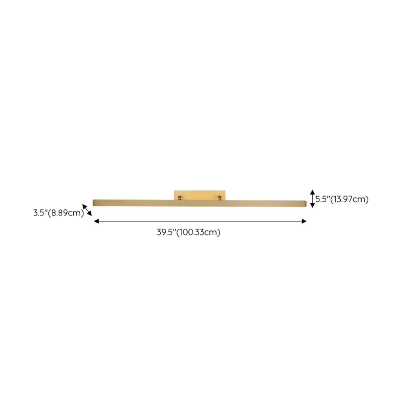 Applique murale moderne à miroir LED doré avec variateur intégré