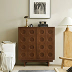 Buffet marron moderne avec étagères et placards réglables