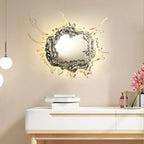Applique murale design en résine argentée avec brumisateur pour la décoration intérieure