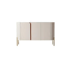 Buffet glamour en bois blanc cassé avec placards