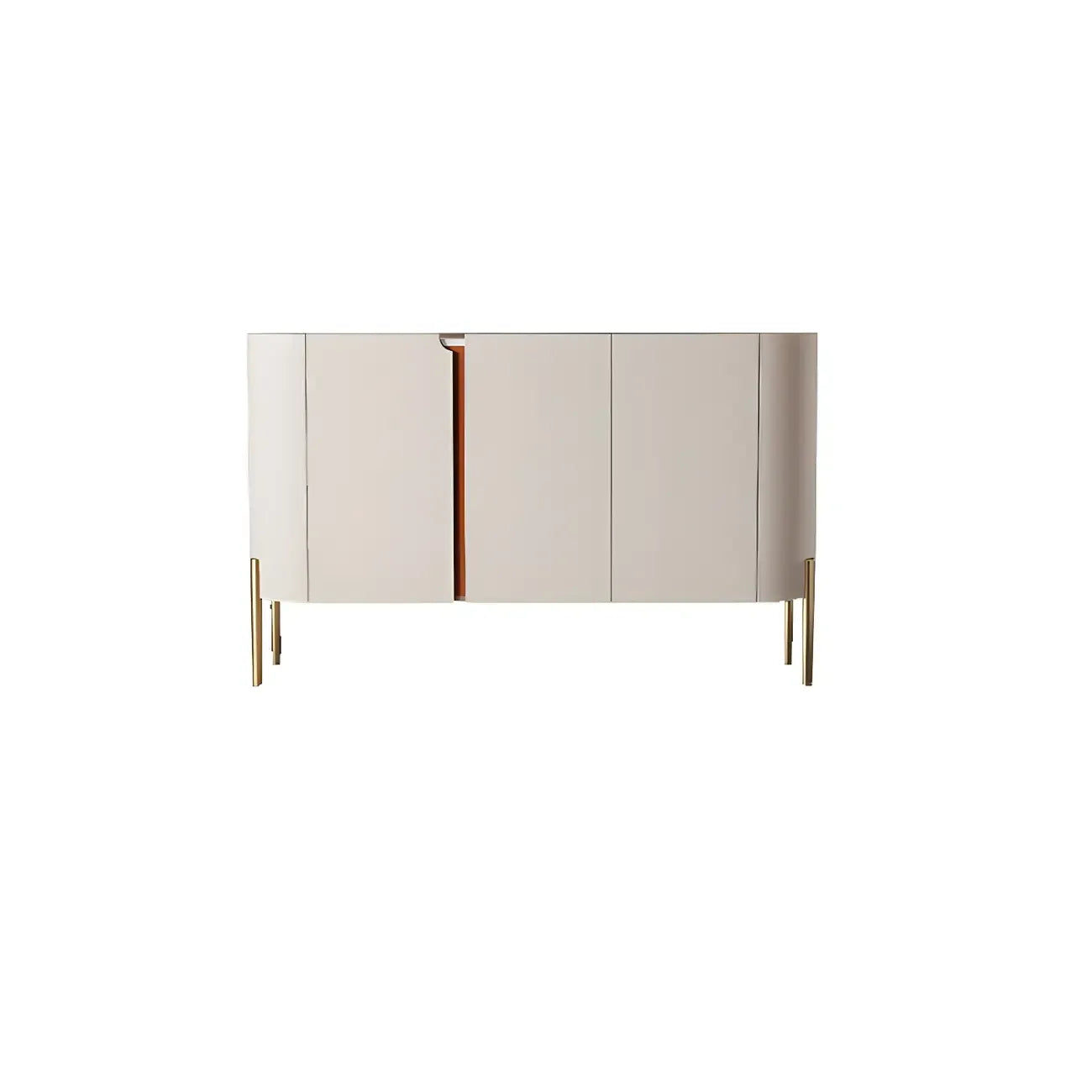 Buffet glamour en bois blanc cassé avec placards