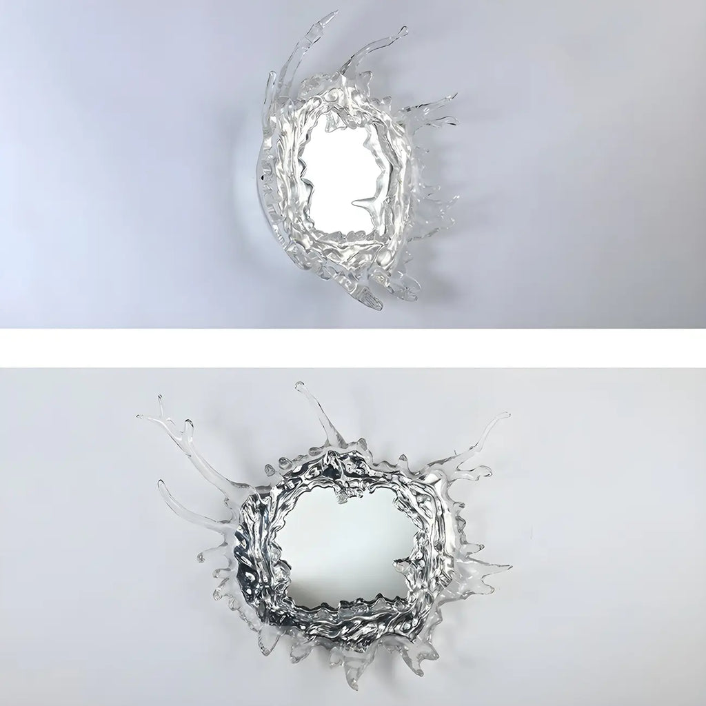 Applique murale design en résine argentée avec brumisateur pour la décoration intérieure