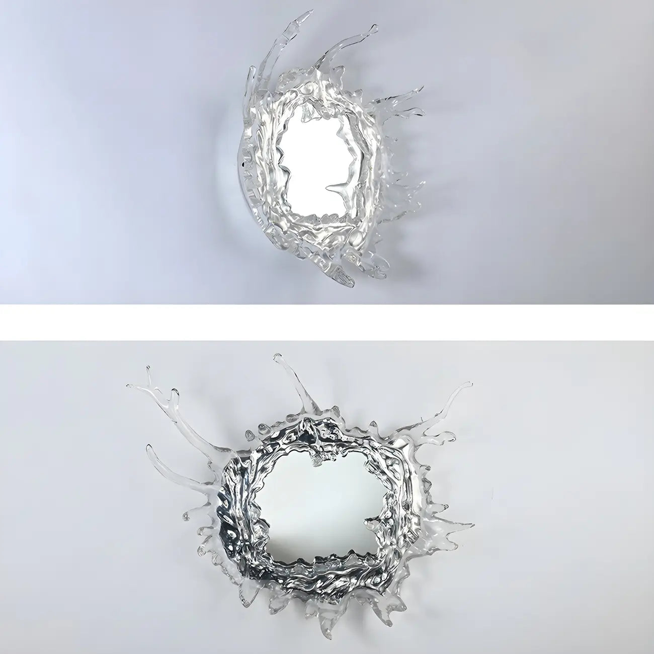 Applique murale design en résine argentée avec brumisateur pour la décoration intérieure
