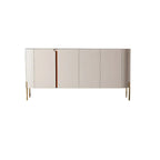 Buffet glamour en bois blanc cassé avec placards