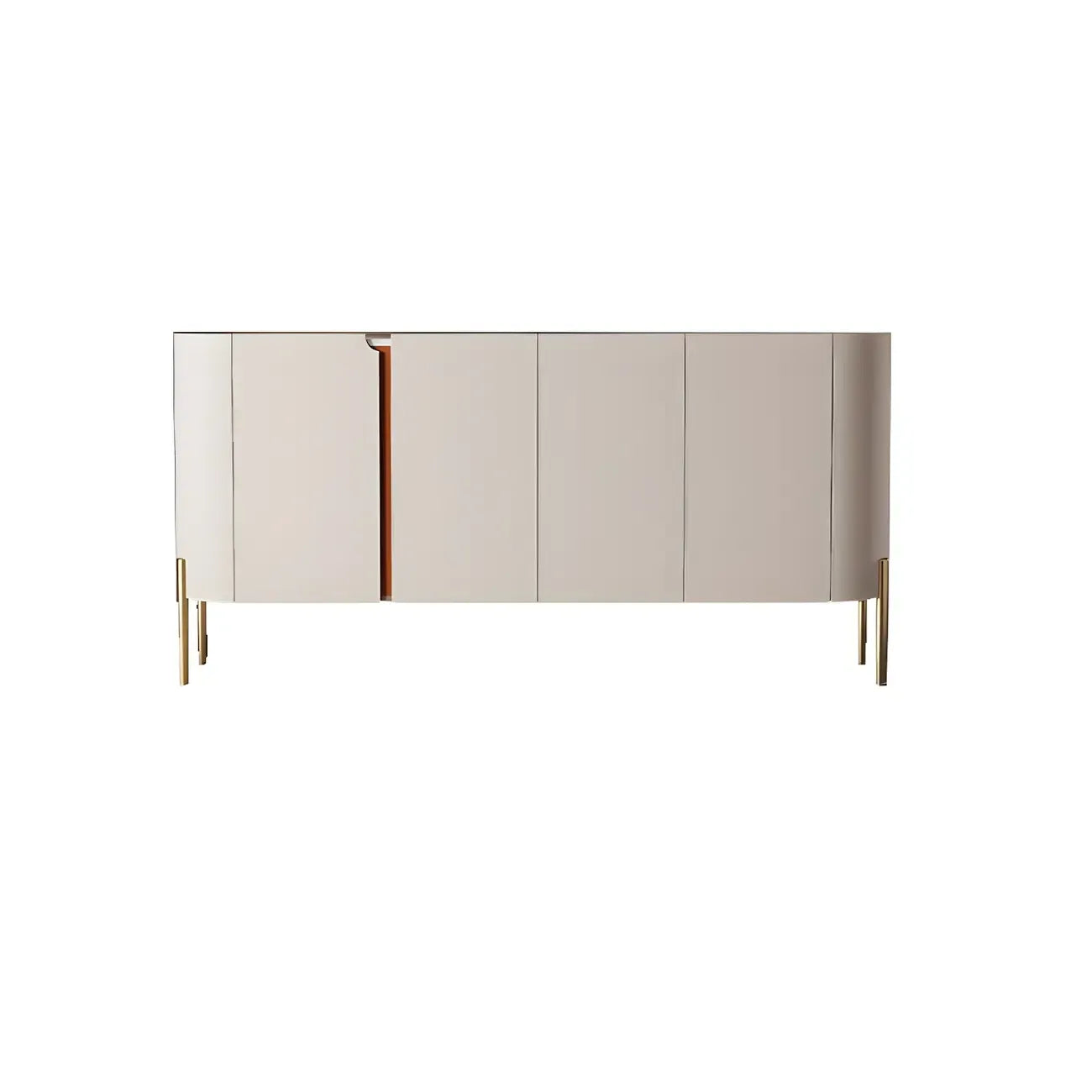 Buffet glamour en bois blanc cassé avec placards