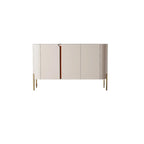 Buffet glamour en bois blanc cassé avec placards