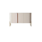 Buffet glamour en bois blanc cassé avec placards