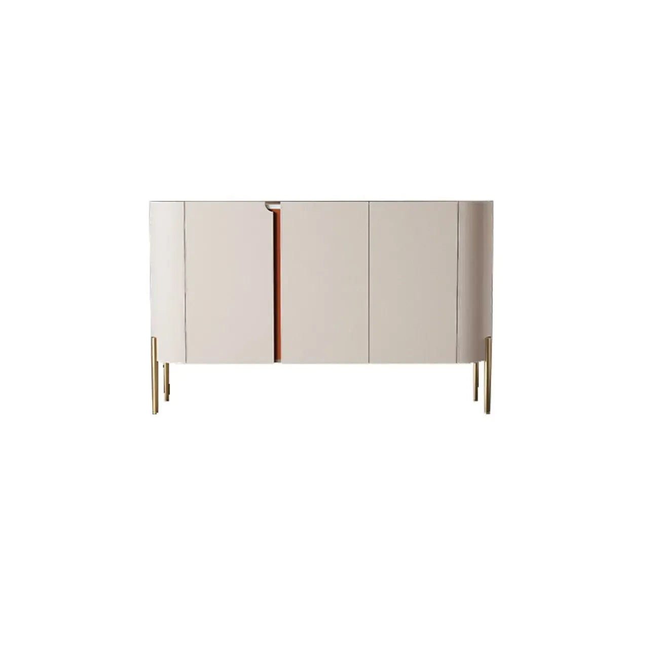 Buffet glamour en bois blanc cassé avec placards