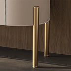 Buffet glamour en bois blanc cassé avec placards