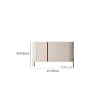 Buffet glamour en bois blanc cassé avec placards