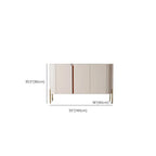 Buffet glamour en bois blanc cassé avec placards