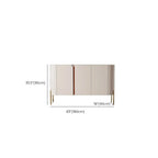 Buffet glamour en bois blanc cassé avec placards