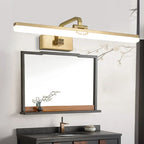Applique murale minimaliste et réglable à LED dorée pour miroir de courtoisie