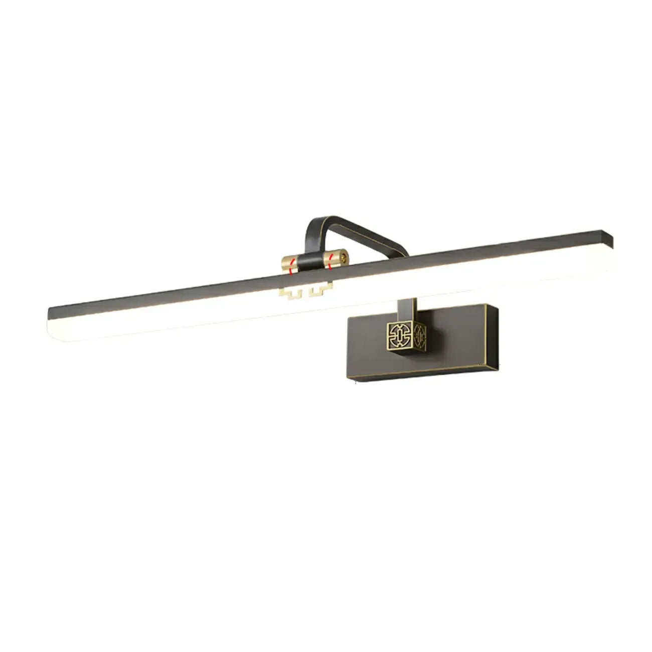 Applique murale minimaliste et réglable à LED dorée pour miroir de courtoisie