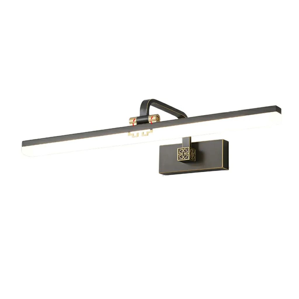 Applique murale minimaliste et réglable à LED dorée pour miroir de courtoisie