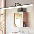 Applique murale minimaliste et réglable à LED dorée pour miroir de courtoisie