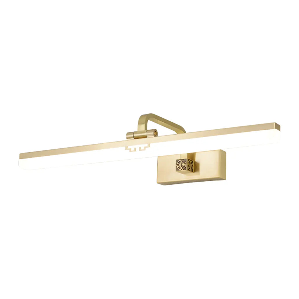 Applique murale minimaliste et réglable à LED dorée pour miroir de courtoisie