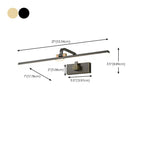 Applique murale minimaliste et réglable à LED dorée pour miroir de courtoisie