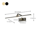 Applique murale minimaliste et réglable à LED dorée pour miroir de courtoisie