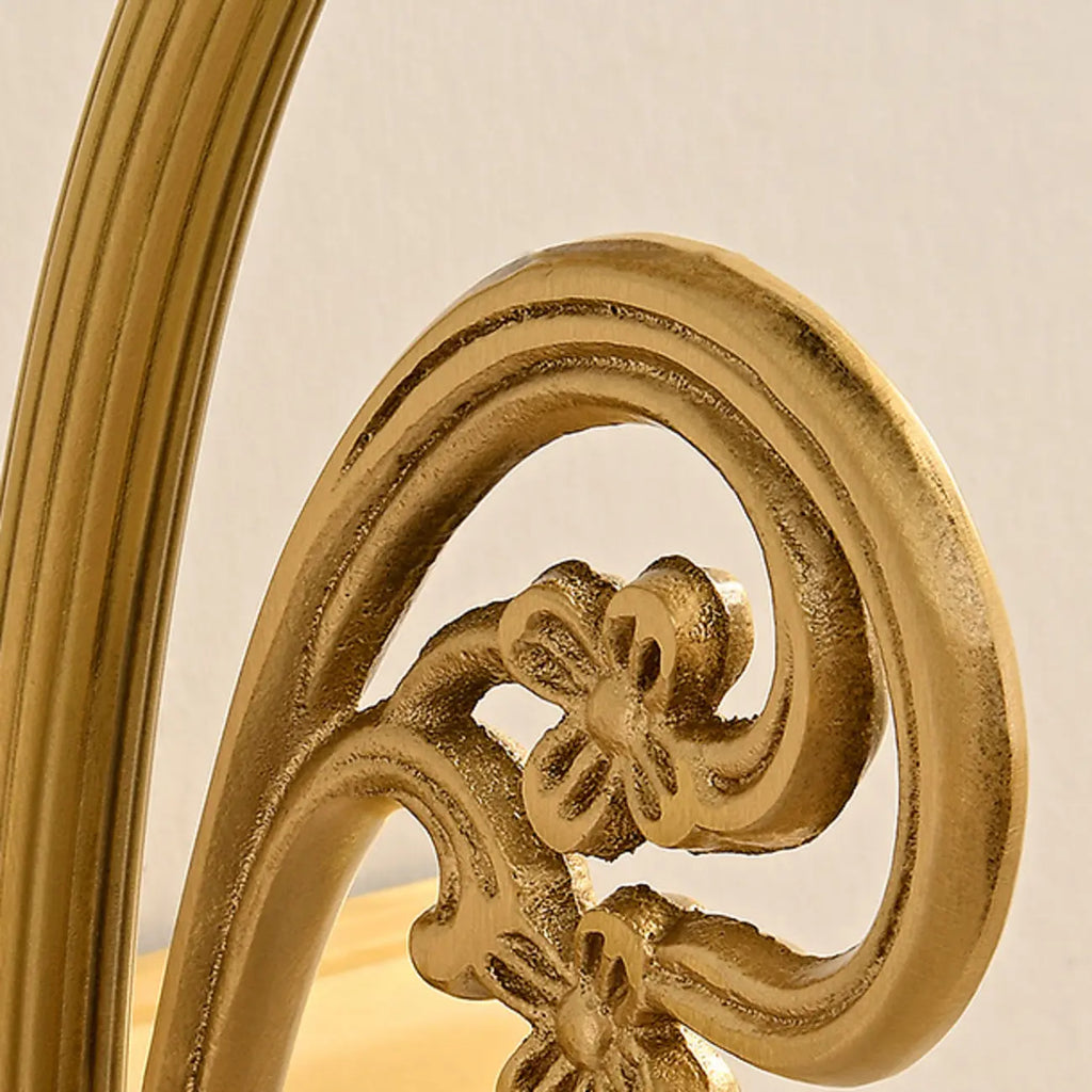 Applique lineare a LED in rame retrò ad arco
