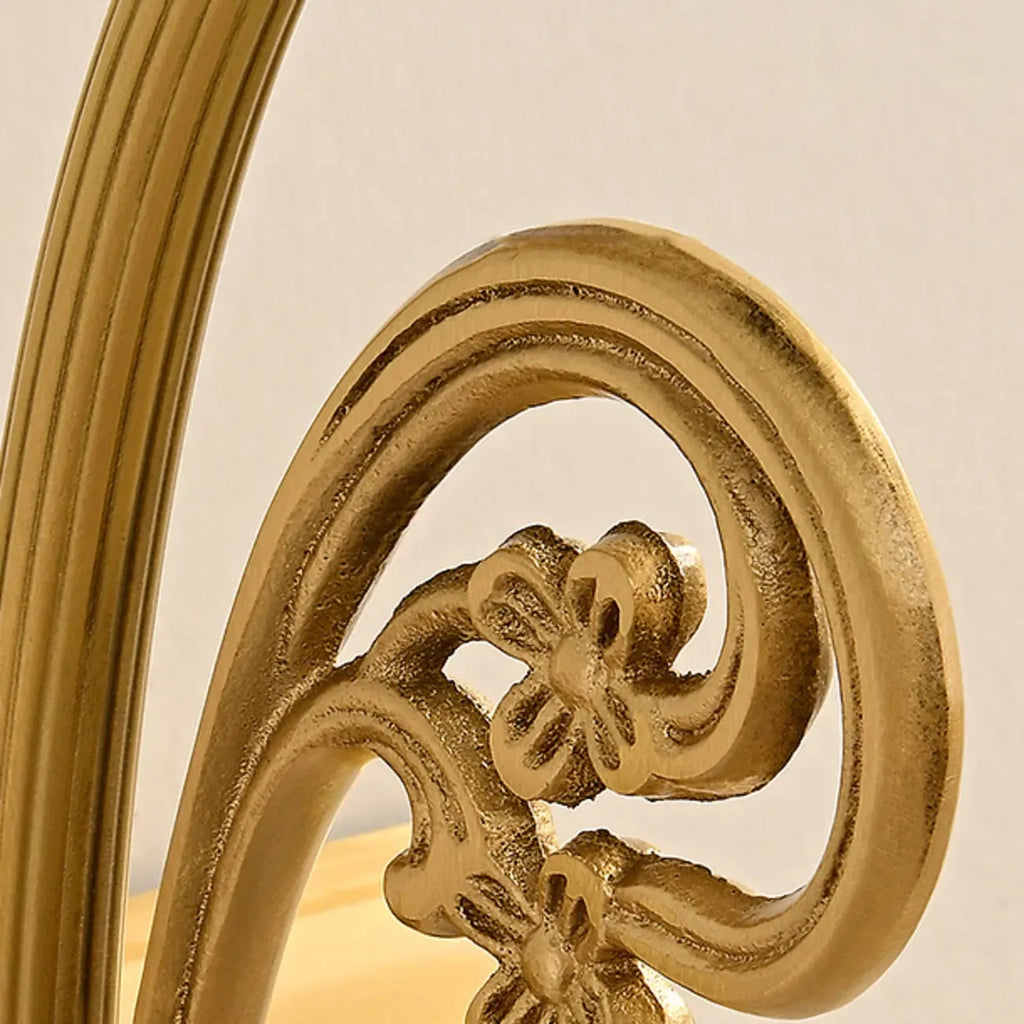 Applique lineare a LED in rame retrò ad arco