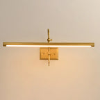 Applique lineare a LED in rame retrò ad arco