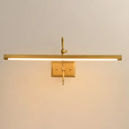 Applique lineare a LED in rame retrò ad arco