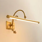 Applique lineare a LED in rame retrò ad arco