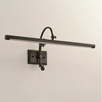 Applique lineare a LED in rame retrò ad arco