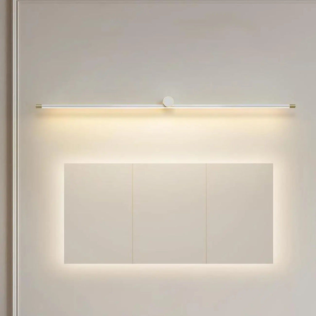 Applique murale LED blanche minimaliste à tube long pour salle de bain