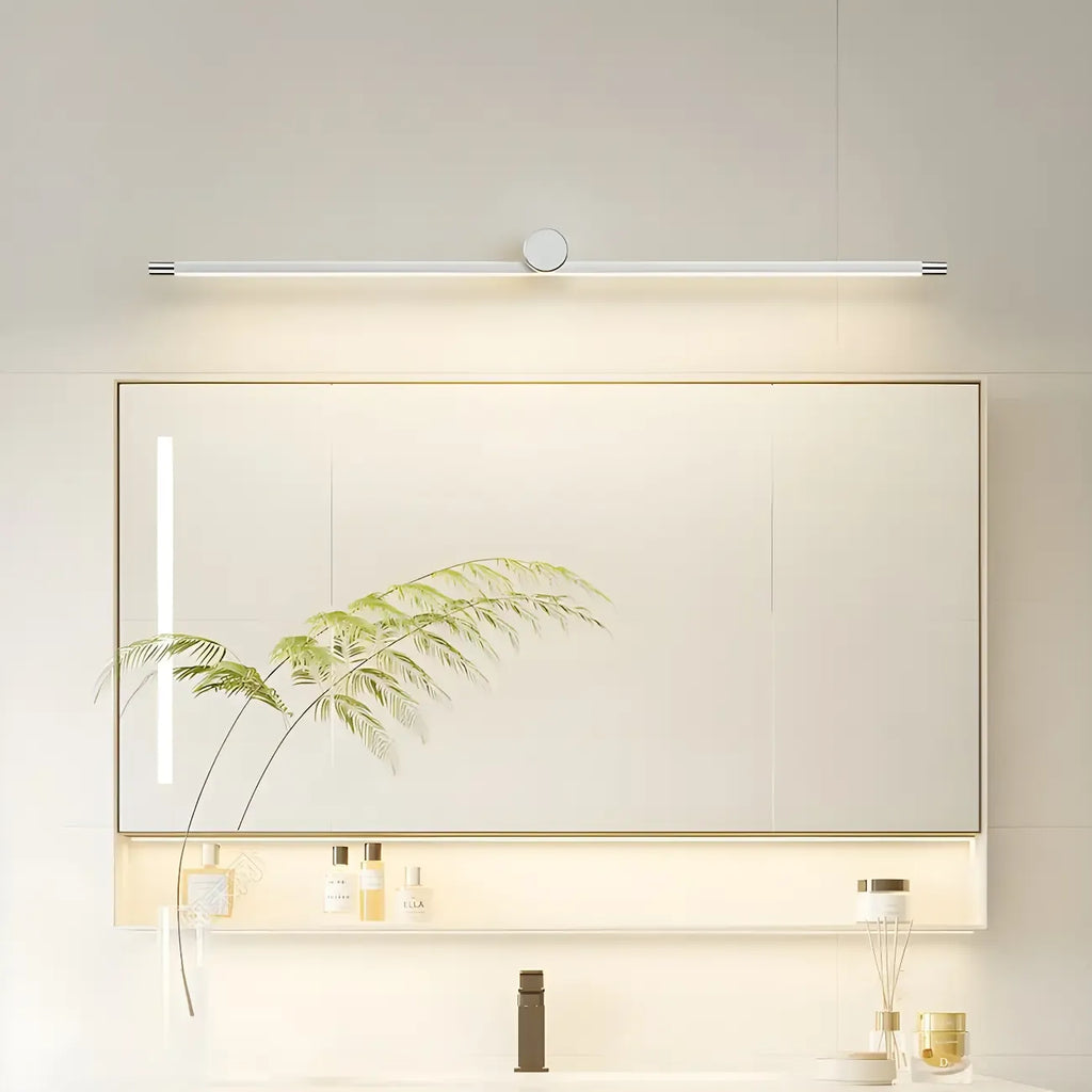 Applique murale LED blanche minimaliste à tube long pour salle de bain