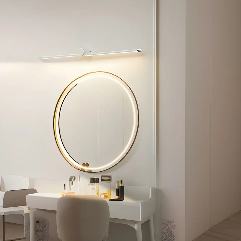 Applique murale LED blanche minimaliste à tube long pour salle de bain