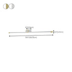 Applique murale LED blanche minimaliste à tube long pour salle de bain