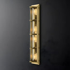 Applique murale rectangulaire en bronze industriel pour chambre à coucher