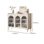 Buffet élégant en bois blanc avec tiroirs et étagères