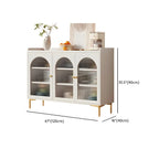 Buffet élégant en bois blanc avec tiroirs et étagères