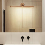 Lampada da bagno a LED rettangolare in legno regolabile