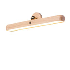 Lampada da bagno a LED rettangolare in legno regolabile
