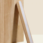 Lampada da bagno a LED rettangolare in legno regolabile