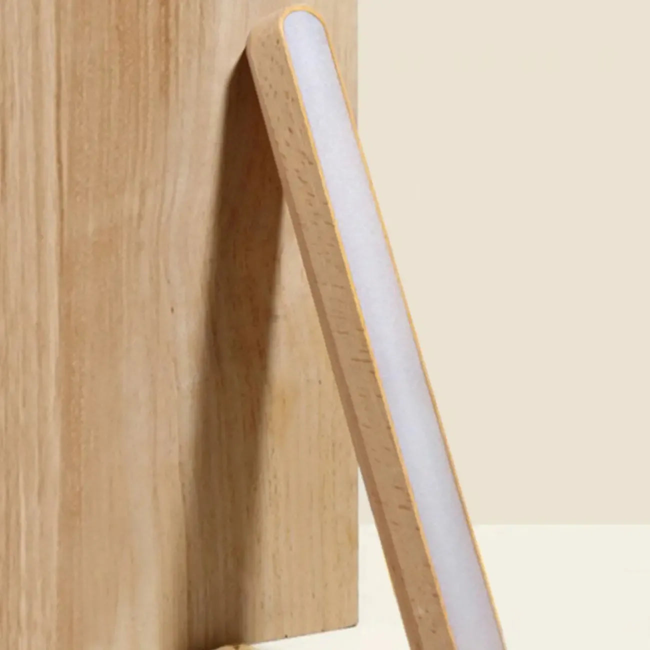 Lampada da bagno a LED rettangolare in legno regolabile